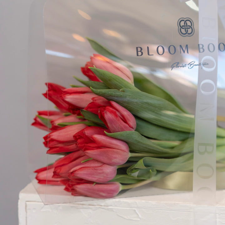 Bouquet of 20 red tulips