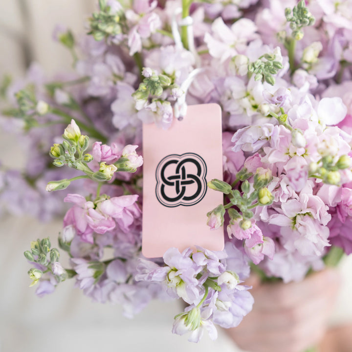 Bouquet with 40 stock light pink and lilac