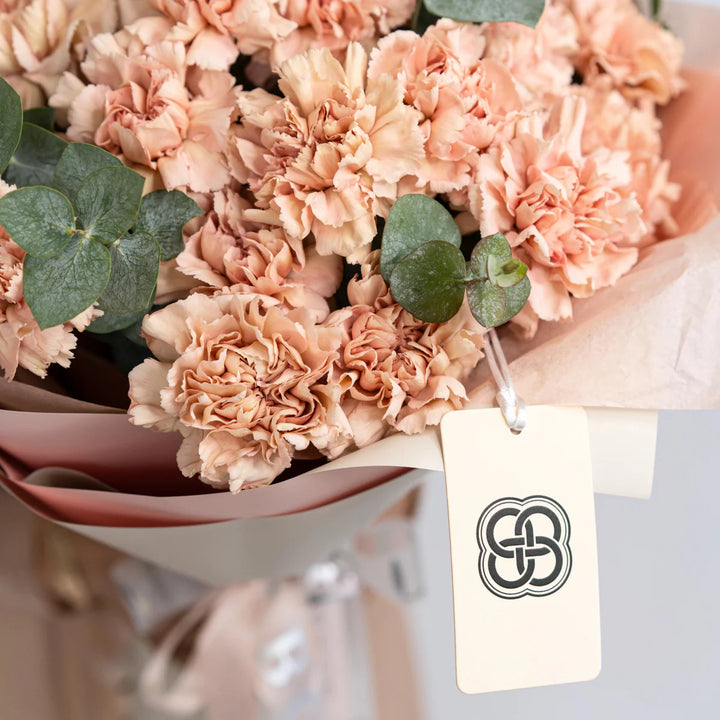 Bouquet "Apple Tea" with 20/50/75 carnations