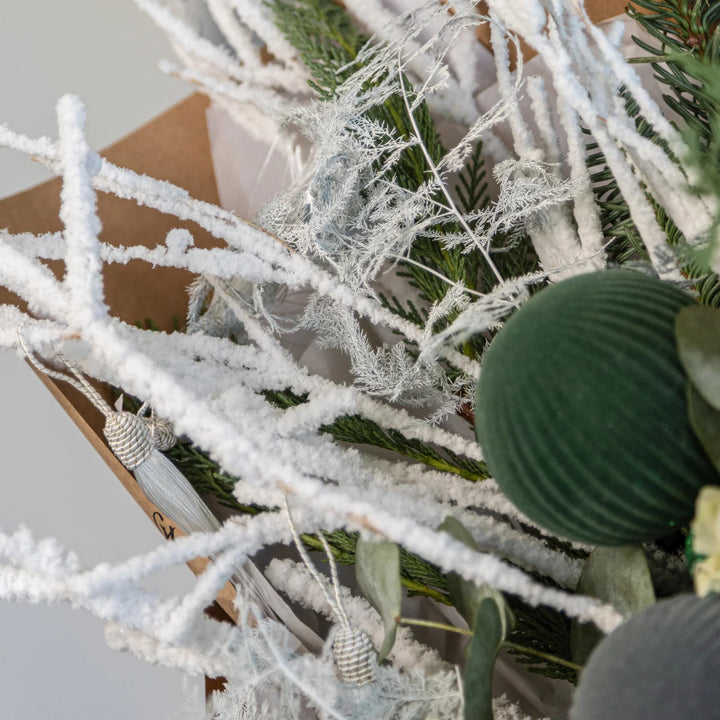Bouquet "Snowy Christmas Night" with roses