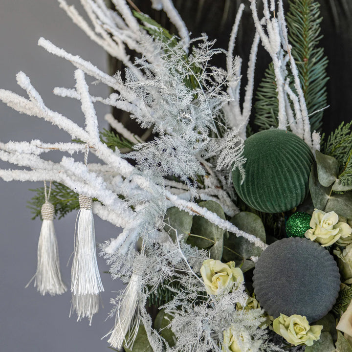 Bouquet "Snowy Christmas Night" with roses