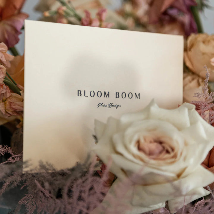 Bouquet "Vanilla Sky" with rose hydrangea and delphiniums