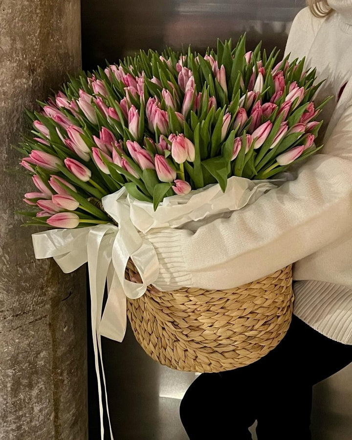 Basket of 201 tulips