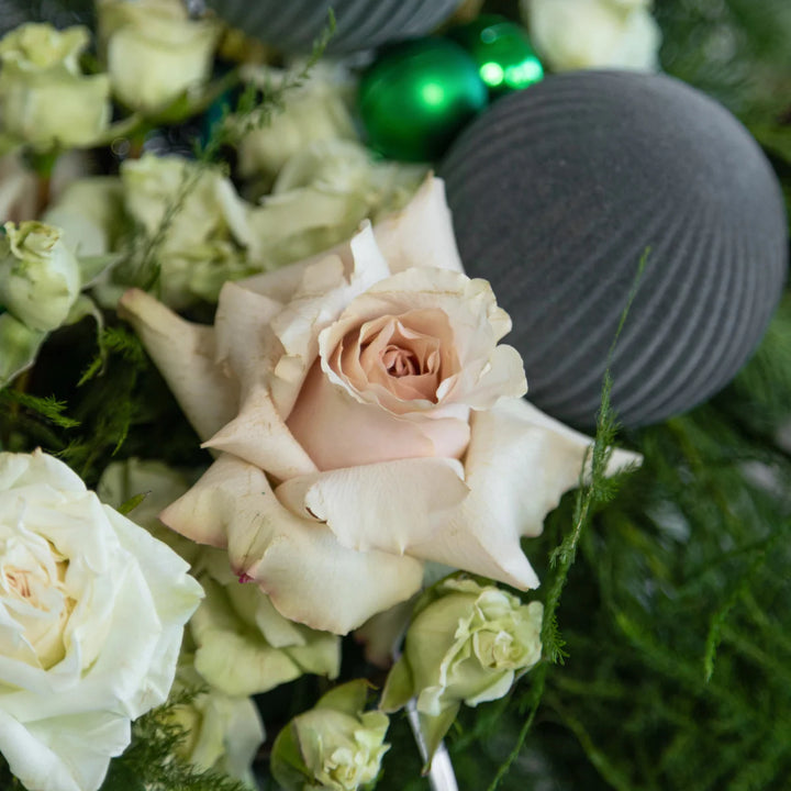 Flower box "Snowy Christmas Night Wooden"