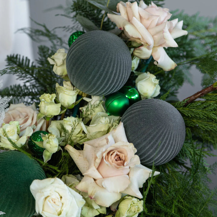 Flower box "Snowy Christmas Night Wooden"