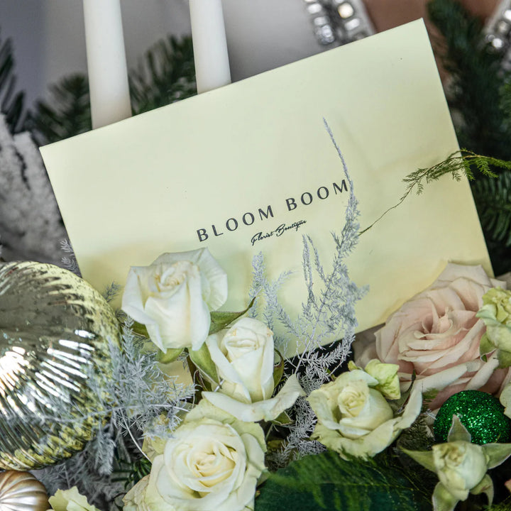 Flower box "Snowy Christmas Night Wooden"