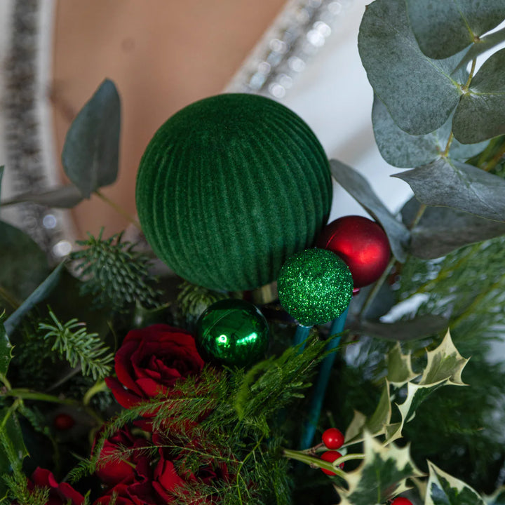 Flower box "Traditional floral Christmas Wooden"