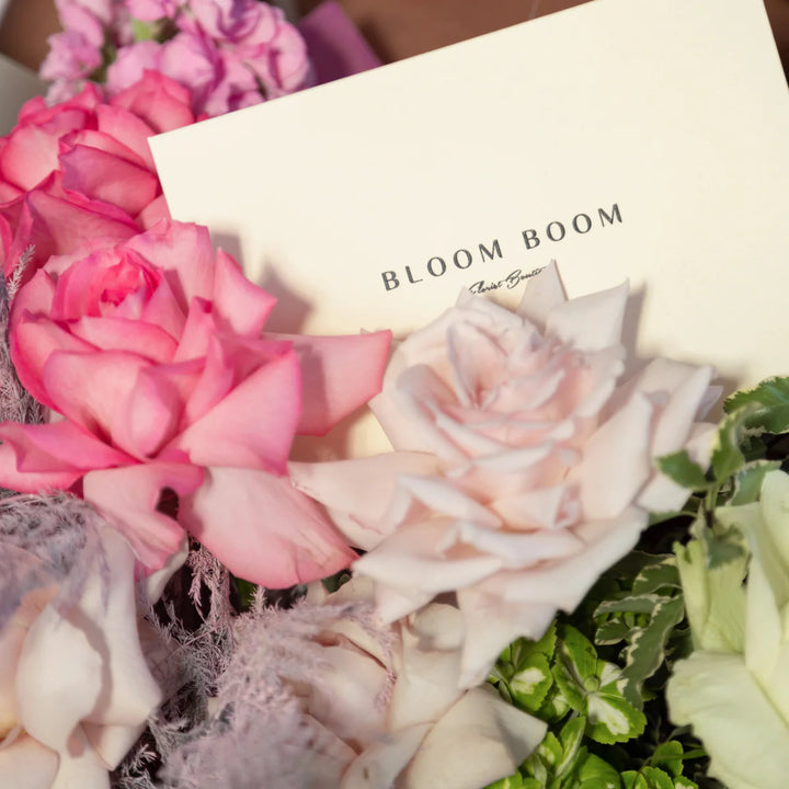 Strawberry Mojito Simple Bouquet with hydrangeas and roses