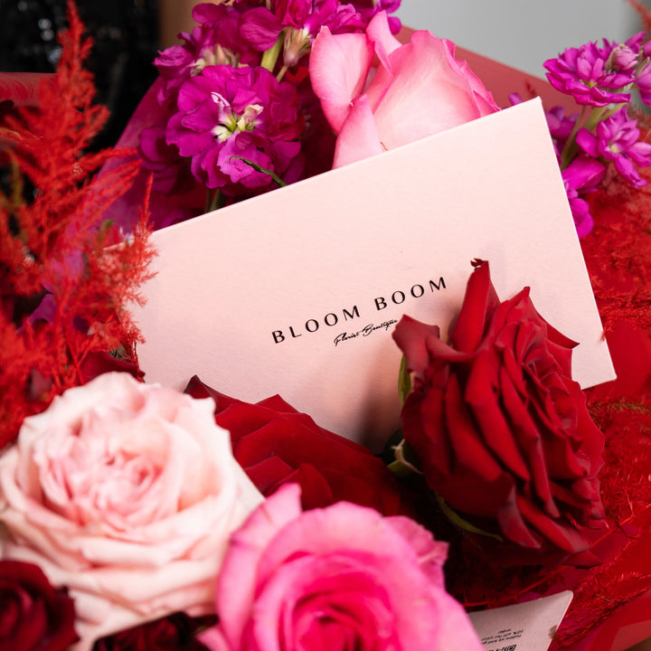 Simple bouquet "Whispers of Love" with hydrangea and roses